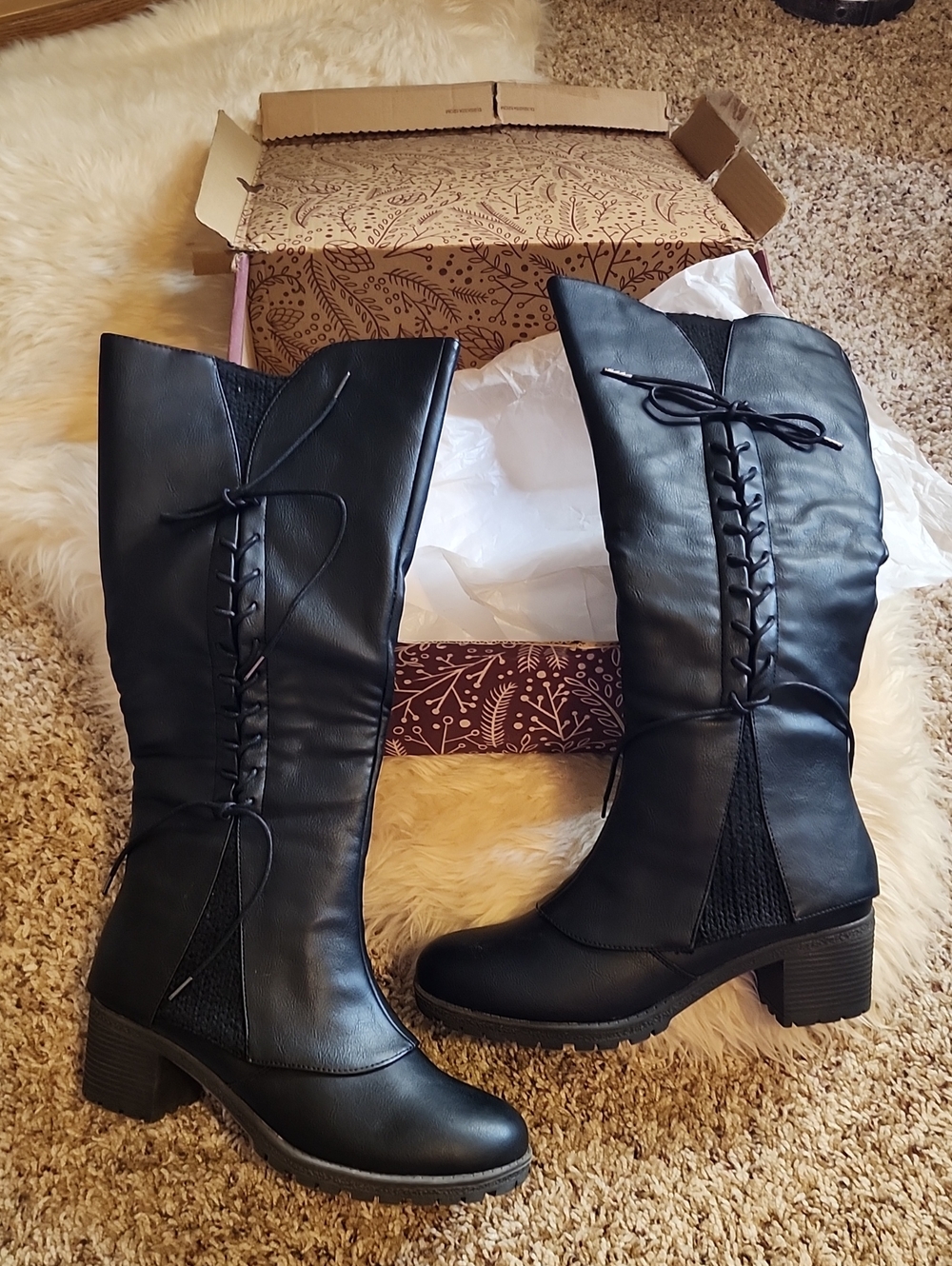 Muk Luk Lacey Leo Boots - NWT